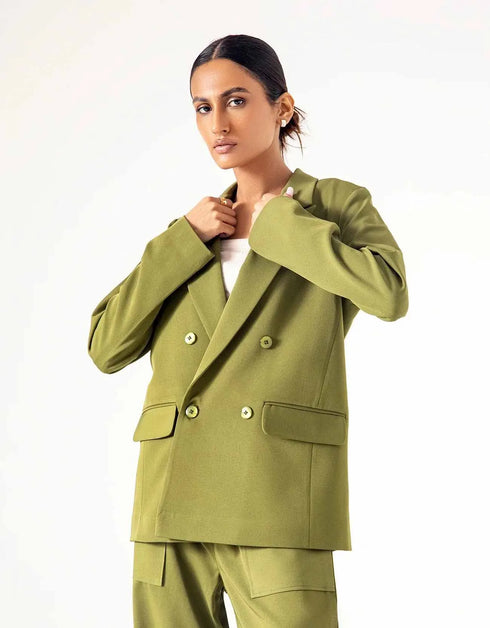 TAILORED OVERSIZED PANAMA BLAZER